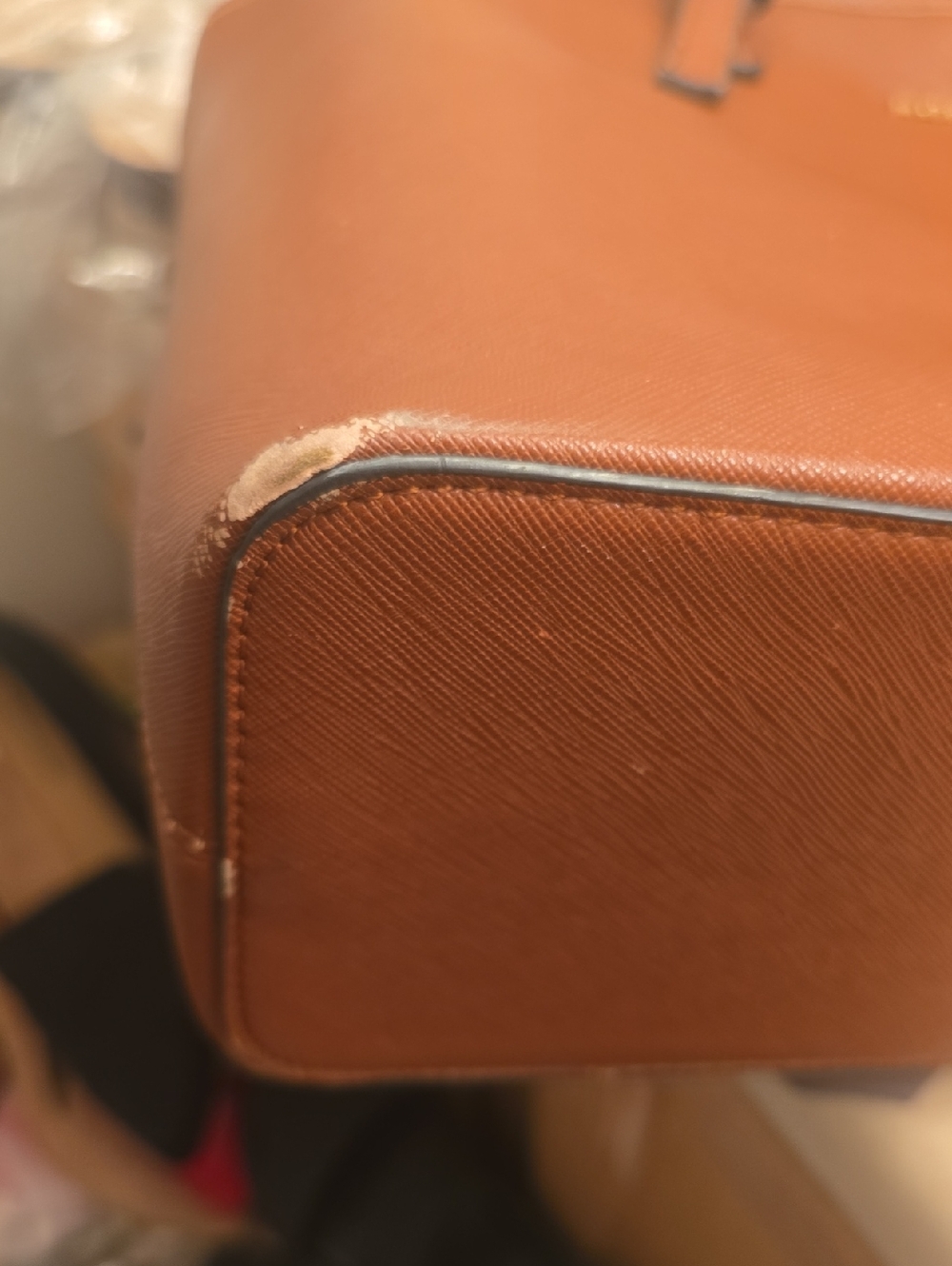 Michael Kors Cognac Saffiano Leather Tote